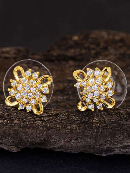 gold metal studs earring - 18295578 - Very Small Image - 1