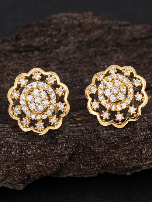 gold metal studs earring - 18295596 - Very Small Image - 1