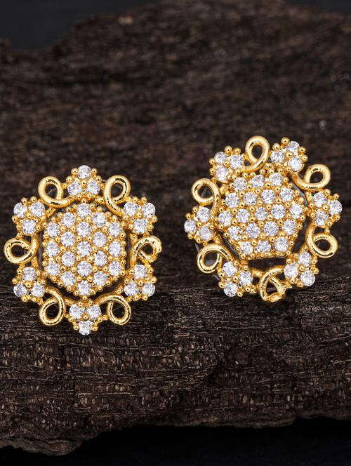 gold metal studs earring - 18295598 - Very Small Image - 1