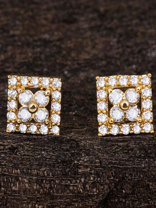 gold metal studs earring - 18295608 - Very Small Image - 1