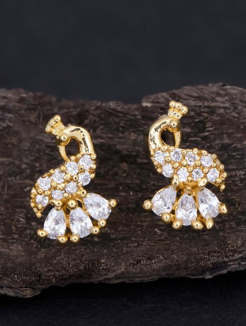 gold metal studs earring - 18295621 - Very Small Image - 1
