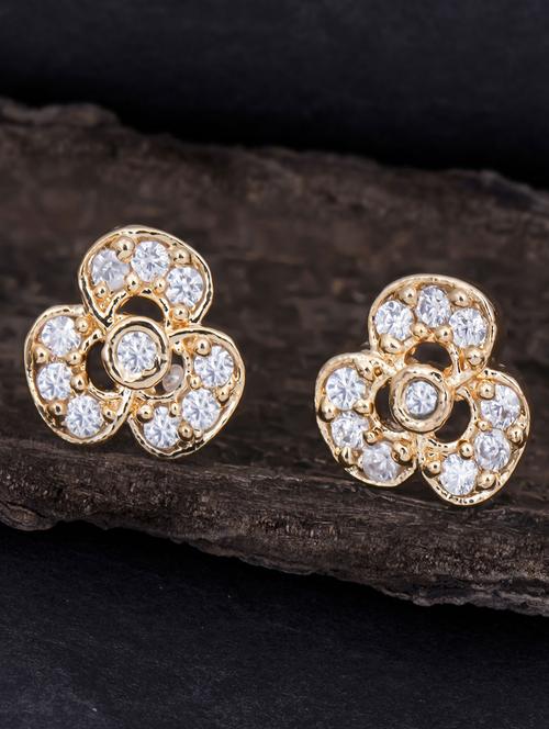 gold metal studs earring - 18295659 - Very Small Image - 1