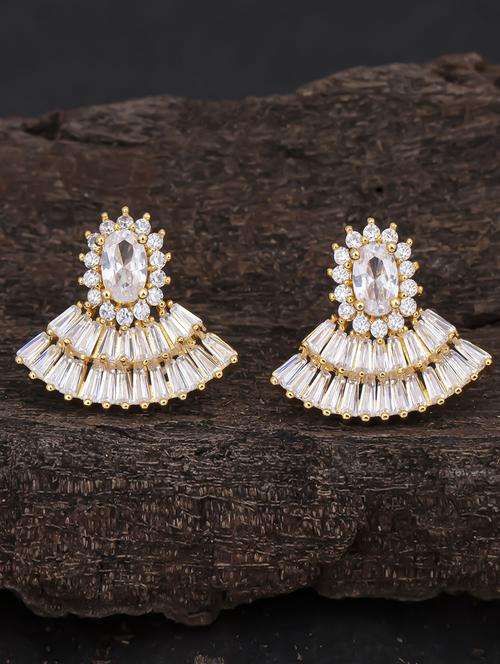 gold metal studs earring - 18295707 - Very Small Image - 1