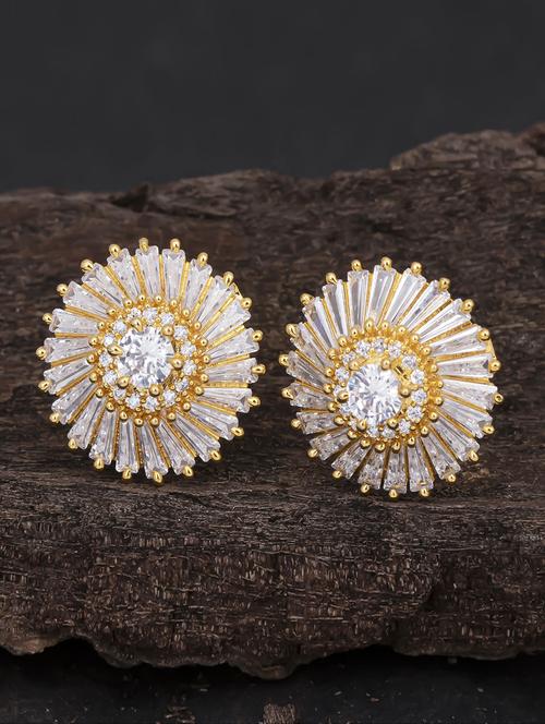 gold metal studs earring - 18295709 - Very Small Image - 1