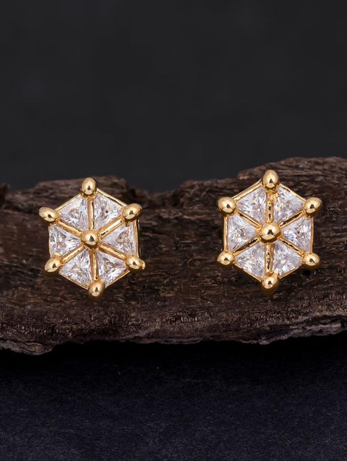 gold metal studs earring - 18295713 - Very Small Image - 1