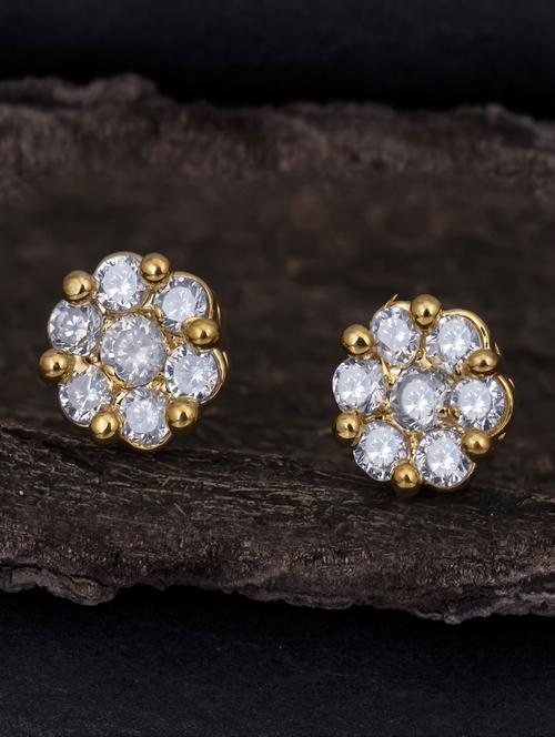 gold metal studs earring - 18295737 - Very Small Image - 1