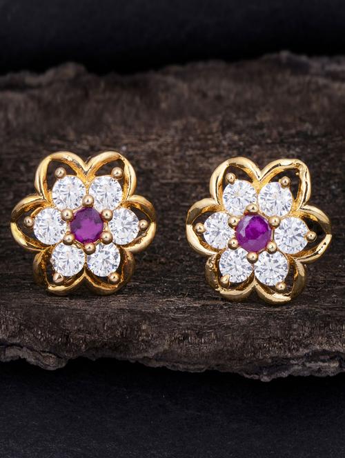 gold metal studs earring - 18295776 - Very Small Image - 1