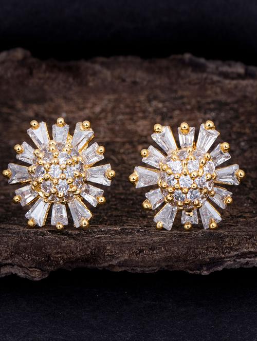 gold metal studs earring - 18295790 - Very Small Image - 1