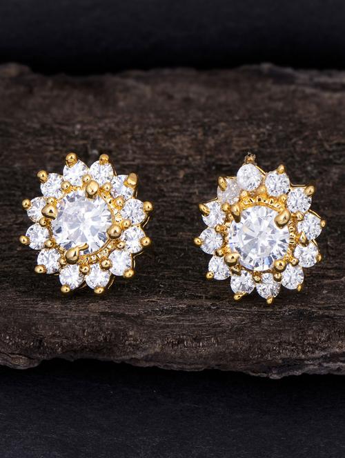 gold metal studs earring - 18295846 - Very Small Image - 1