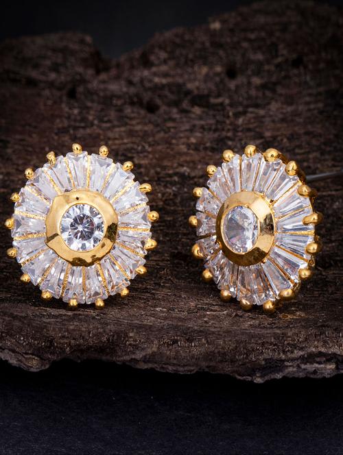 gold metal studs earring - 18295864 - Very Small Image - 1