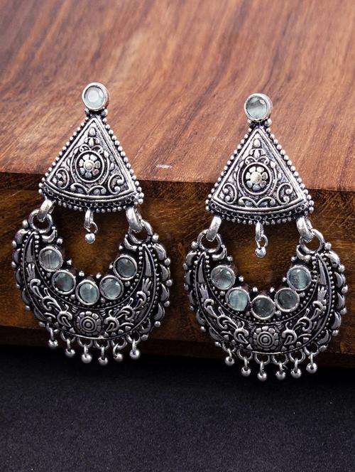 silver brass chandballi earring - 18295866 - Very Small Image - 1