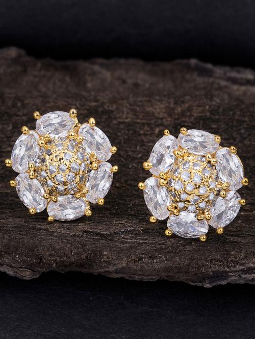 gold metal studs earring - 18295879 - Very Small Image - 1