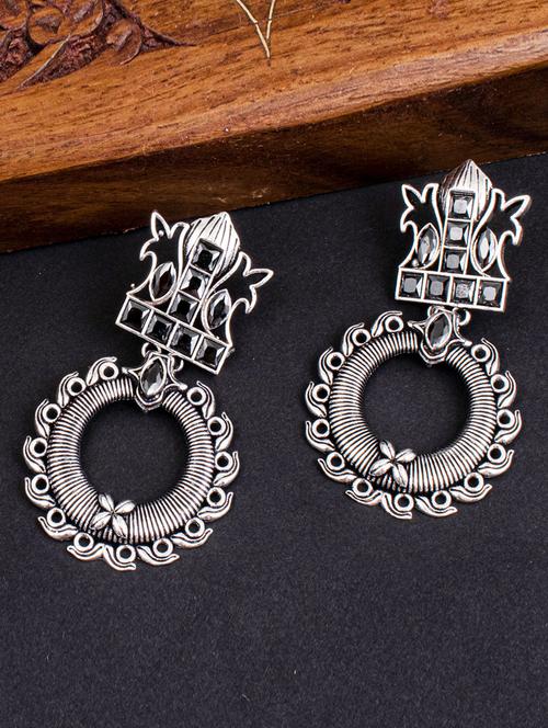 silver brass chandballi earring - 18295881 - Very Small Image - 1