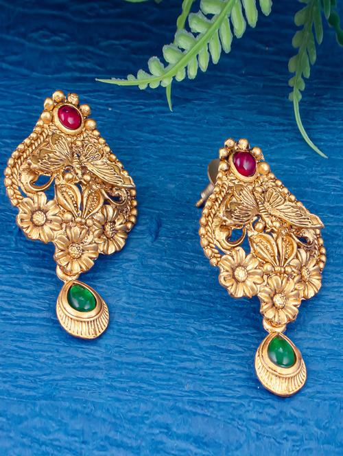 gold metal studs earring - 18295895 - Very Small Image - 1