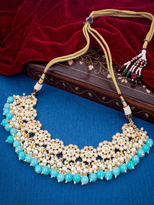 blue metal collar necklace - 18295930 - Very Small Image - 1