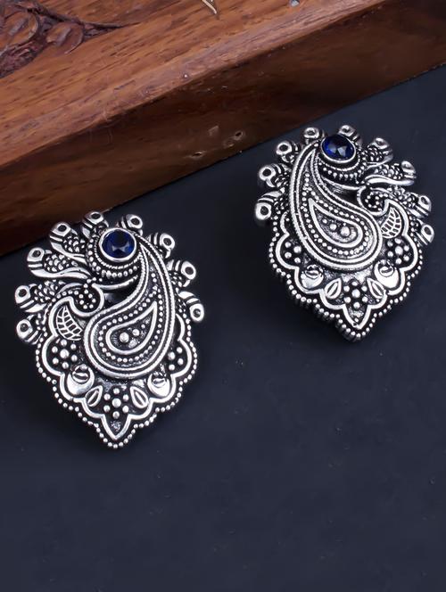 silver brass studs earring - 18296043 - Very Small Image - 1