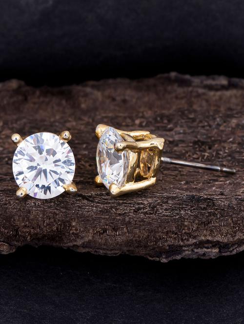 gold metal studs earring - 18296065 - Very Small Image - 1