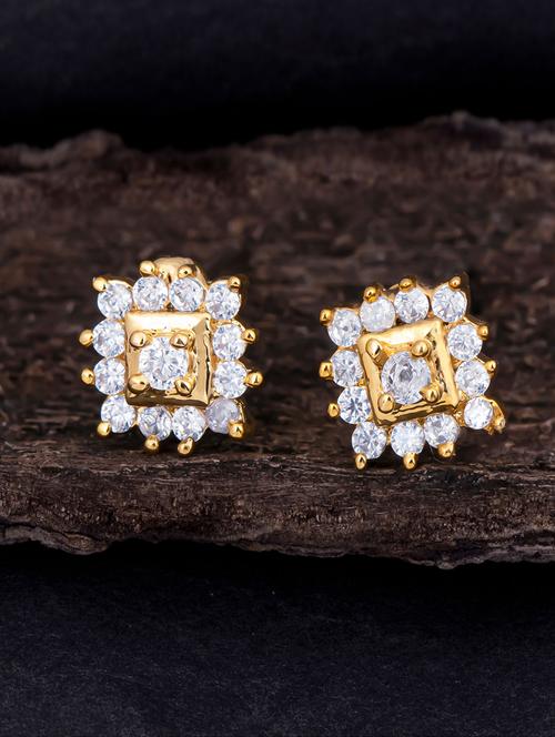 gold metal studs earring - 18296068 - Very Small Image - 1