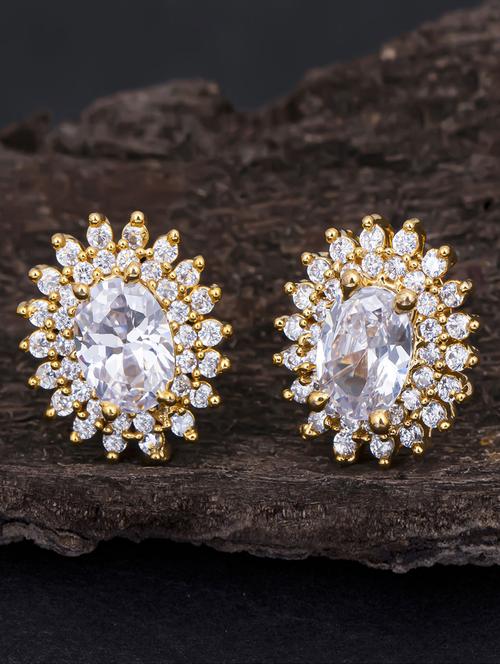 gold metal studs earring - 18296071 - Very Small Image - 1