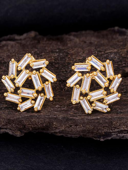 gold metal studs earring - 18296077 - Very Small Image - 1