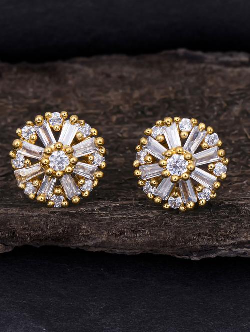 gold metal studs earring - 18296149 - Very Small Image - 1