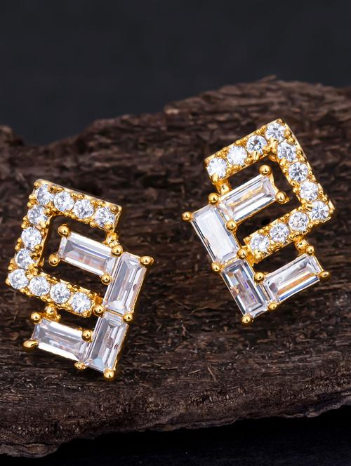 gold metal studs earring - 18296167 - Very Small Image - 1