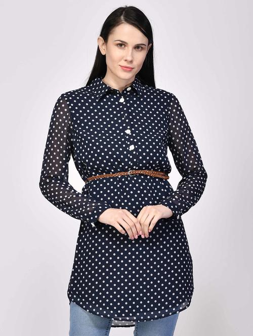 long sleeved polka dot top - 18296255 - Very Small Image - 1