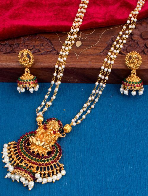 multi colored zinc necklaces and earring - 18296273 - Very Small Image - 1