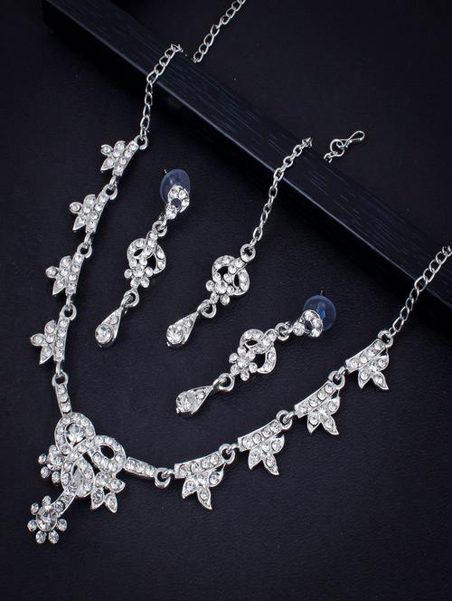 silver zinc necklaces and earring - 18296452 - Very Small Image - 1
