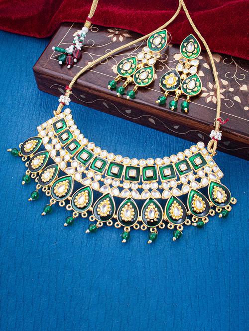 multi colored metal necklaces and earring - 18296815 - Very Small Image - 1