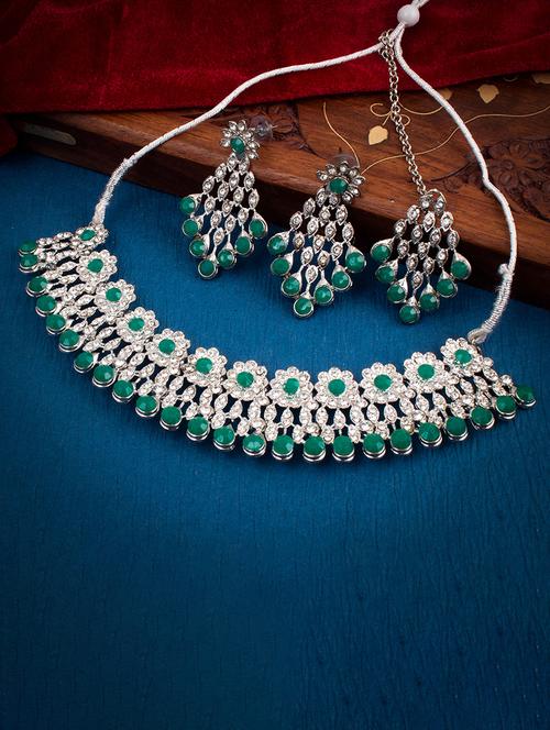 multi colored brass necklaces and earring - 18296871 - Very Small Image - 1