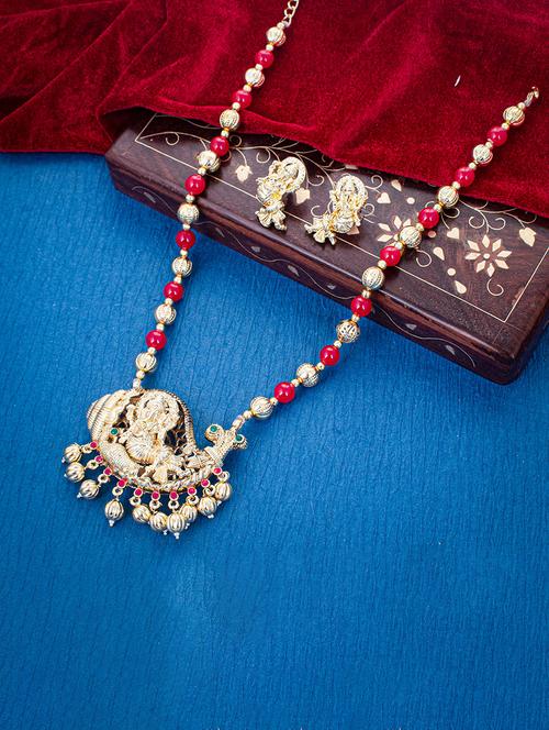 multi colored metal necklaces and earring - 18296872 - Very Small Image - 1