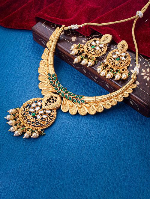 multi colored metal necklaces and earring - 18296880 - Very Small Image - 1