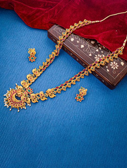 multi colored metal necklaces and earring - 18296883 - Very Small Image - 1