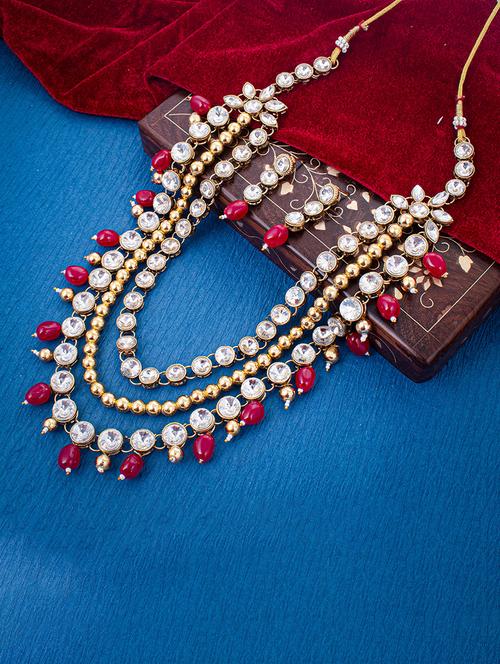 multi colored metal necklaces and earring - 18296885 - Very Small Image - 1