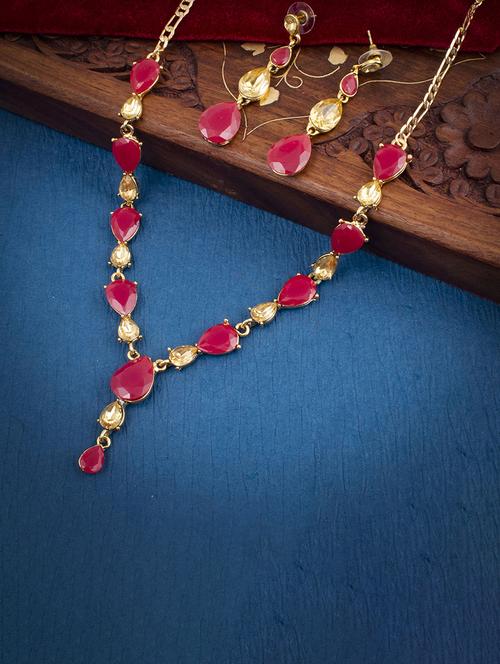 red brass necklaces and earring - 18296976 - Very Small Image - 1