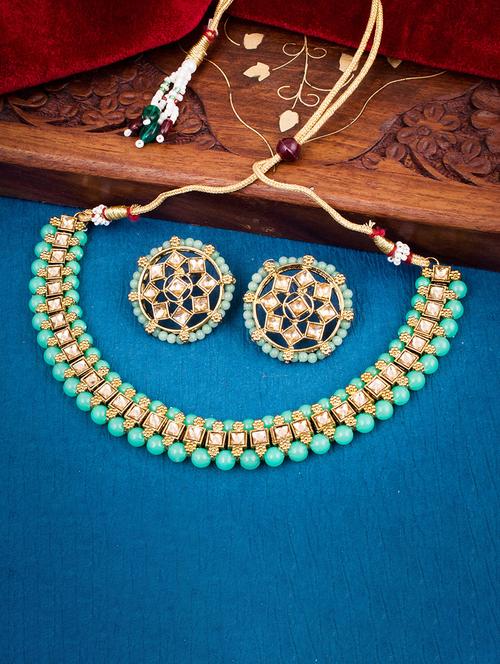 multi colored brass necklaces and earring - 18297122 - Very Small Image - 1