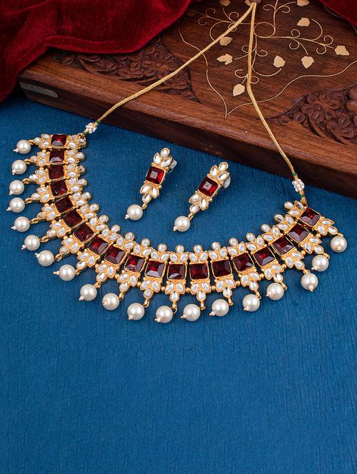 red brass necklaces and earring - 18297130 - Very Small Image - 1