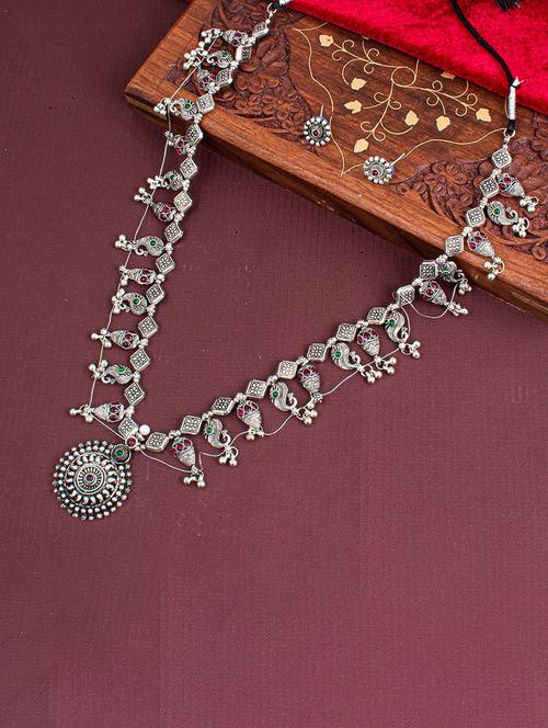 silver brass necklaces and earring - 18297176 - Very Small Image - 1