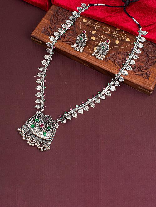 silver brass necklaces and earring - 18297177 - Very Small Image - 1