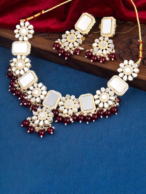 red brass necklaces and earring - 18297195 - Very Small Image - 1