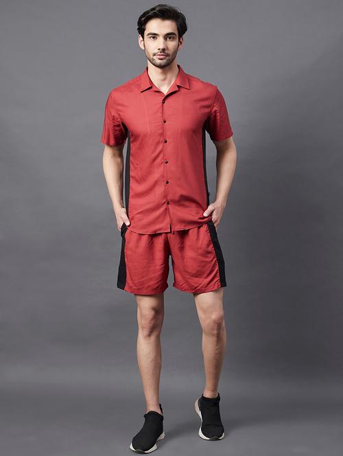 red color-blocked western wear - 18297494 - Very Small Image - 1
