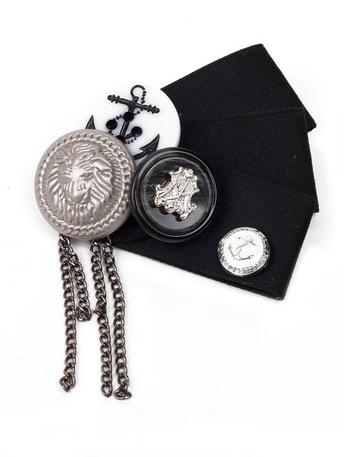 charms embellished black brooch - 18297550 - Very Small Image - 1