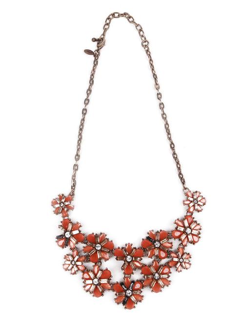 orange floral necklace - 18297572 - Very Small Image - 1