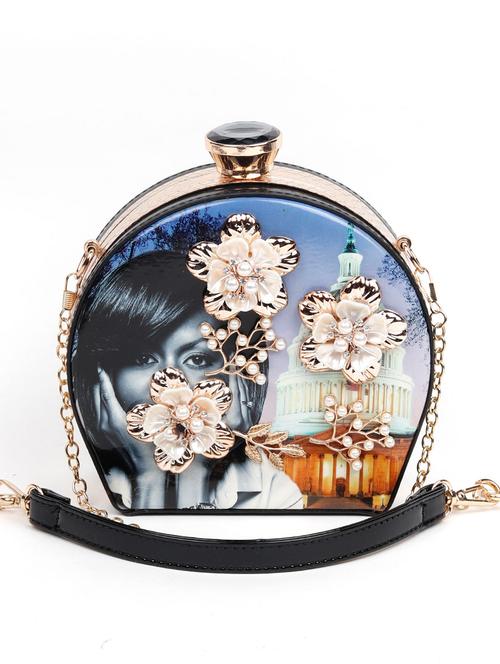light blue embellished regular sling bag - 18297607 - Very Small Image - 1