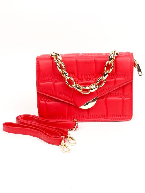 red solid regular sling bag - 18297625 - Very Small Image - 1