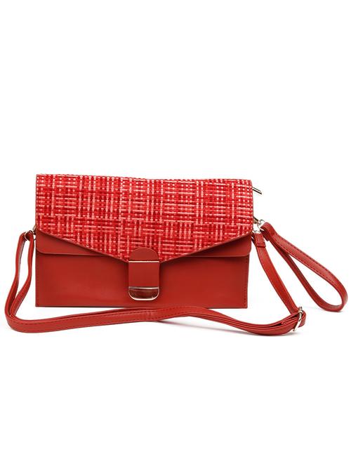 red solid regular sling bag - 18297651 - Very Small Image - 1