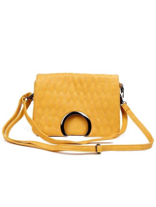 yellow solid regular sling bag - 18297652 - Very Small Image - 1