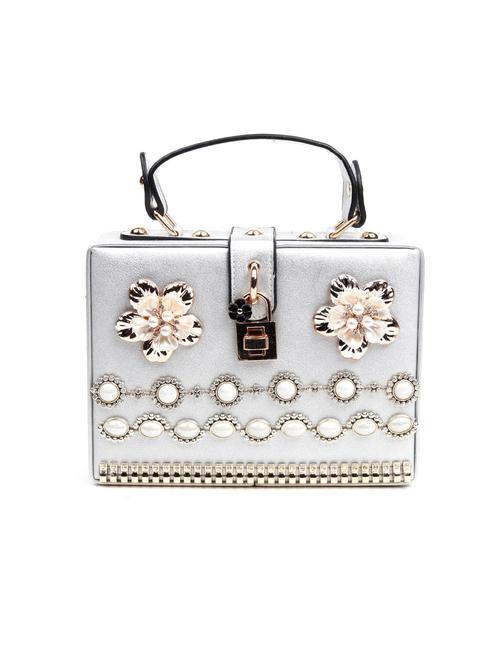 silver embellished regular sling bag - 18297681 - Very Small Image - 1