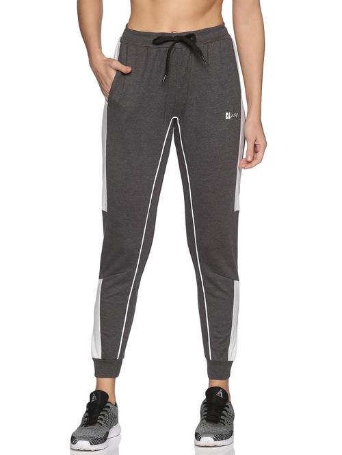 drawstring waist solid track pant - 18297819 - Very Small Image - 1